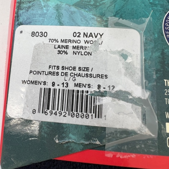New J.B. Fields Socks Hiking Size L 8 - 12 Dark Blue Icelandic Merino Wool -30 - Picture 6 of 8